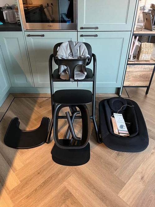 Cybex Lemo zwart compleet set incl. Extra accessoires, Kinderen en Baby's, Kinderstoelen, Zo goed als nieuw, Meegroeistoel, Aanschuifbaar