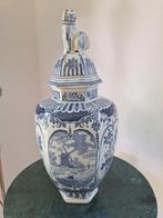 Boch dekselvaas met leeuw, royal sphinx, delfts blauw, Antiek en Kunst, Antiek | Vazen, Ophalen of Verzenden