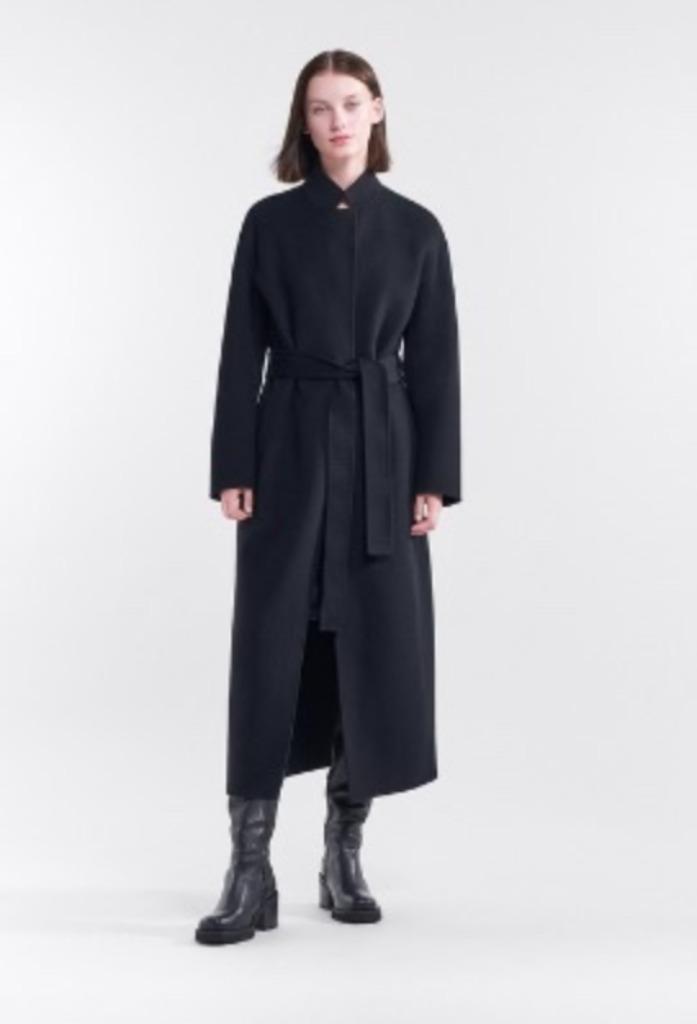 MONIQUE VAN HEIST Zwarte stevige jas S/M Nieuw Winkp € 550,-, Kleding | Dames, Jassen | Winter, Nieuw, Maat 38/40 (M), Zwart, Verzenden