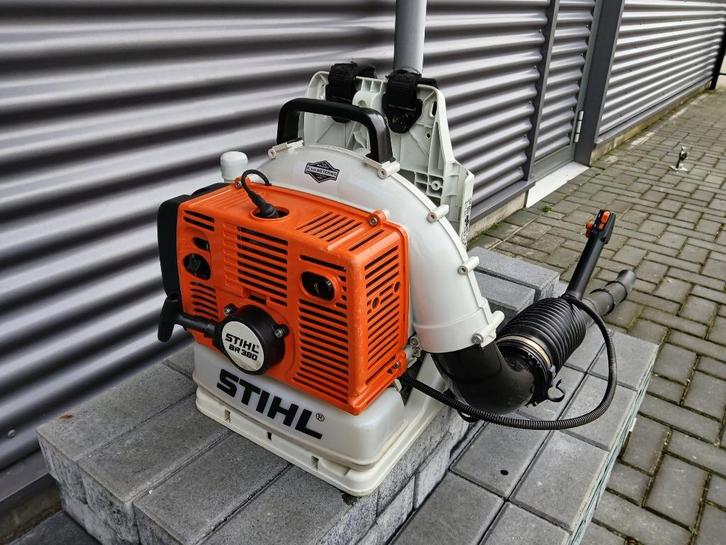 Stihl BR380 ruggedragen bladblazer, Tuin en Terras, Bladblazers, Gebruikt, Ruggedragen, Benzine, Ophalen
