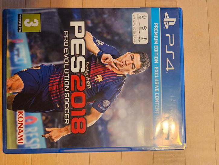 PES 2018 - PS4 Voetbalgame, Spelcomputers en Games, Games | Sony PlayStation 4, Gebruikt, Sport, 1 speler, Vanaf 3 jaar, Eén computer