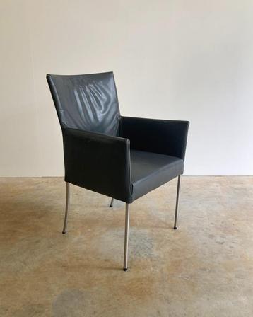 Bert Plantagie Arc  stoelen 2x donkergrijs echt leer beschikbaar voor biedingen