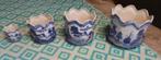4 stuks  blauwe bloempotten, Ophalen