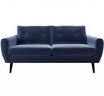 Jack Wills 3-zitsbank – Blue Velvet, Ophalen, Gebruikt, Driepersoons, 75 tot 100 cm
