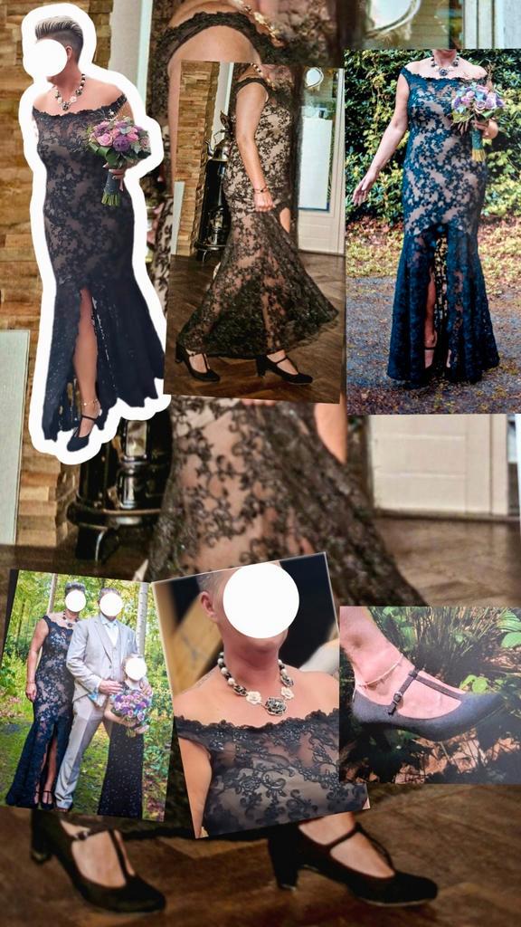 Hele mooie zwarte trouwjurk te koop., Kleding | Dames, Trouwkleding en Trouwaccessoires, Zo goed als nieuw, Trouwjurk, Zwart, Ophalen