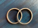 Vierkante zilverkleurige mouwophouders, Sieraden, Tassen en Uiterlijk, Ophalen of Verzenden, Zo goed als nieuw, Zilver