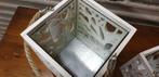 windlichten decoris, van hout wit, Ophalen of Verzenden, 'T Olde Gre-j, Info@toldegrej.nl, Endepoelstraat 20f Didam