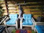 stijger houten loungeset, Ophalen, Gebruikt, 6 zitplaatsen, Loungeset