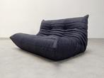 Ligne Roset Togo set - 2 seater - blue pinstripe fabric, Tweepersoons, 75 tot 100 cm, Ophalen of Verzenden, Zo goed als nieuw