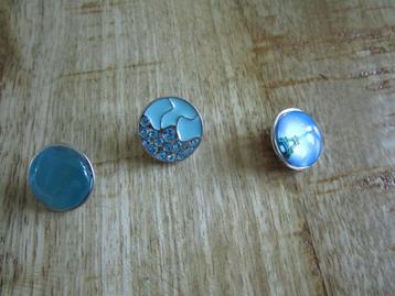 3x chunk / click button - blauw-zeegroen beschikbaar voor biedingen