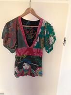 Desigual T-shirt maat S, Zwart, Ophalen of Verzenden, Zo goed als nieuw, Korte mouw