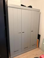 Woood 3-deurs kledingkast Connect grijs in goede staat, Huis en Inrichting, Ophalen, 100 tot 150 cm, Eikenhout, Zo goed als nieuw