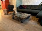 Salontafel 93x80 en tv-meubel 300x40 industrieel steigerhout, Ophalen, Industrieel, vintage, 200 cm of meer, 50 tot 100 cm