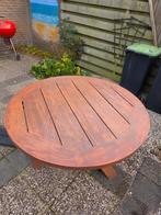 Hardhouten Buiten tafel rond, Tuin en Terras, Ophalen, Rond, Hout