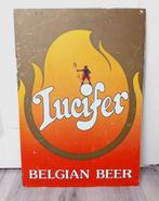 oud metalen bord Lucifer/Witbier, Ophalen of Verzenden, Reclamebord