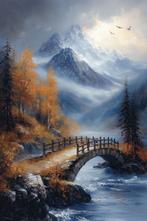 Mountain Stream (+ COA) - Giclée op Canvas (150 x 100 cm), Ophalen of Verzenden