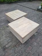 2x White wash masief eiken salontafel, Ophalen, Gebruikt, 50 tot 100 cm, 50 tot 100 cm