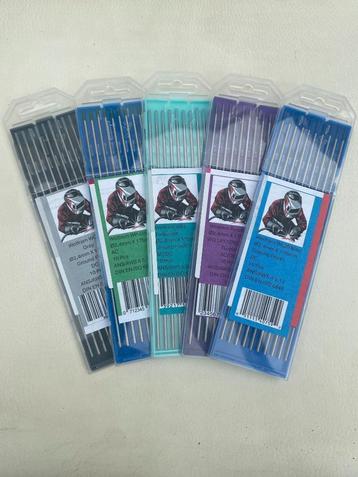 Wolfram Elektrodes 2,4mm, Grijs,Blauw,turquoise,Paars, Groen beschikbaar voor biedingen