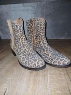 Zgan leren cowboy/western style laarzen luipaard print mt 41, Overige kleuren, Lage of Enkellaarzen, Ophalen of Verzenden, Zo goed als nieuw