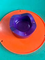 Vintage asbak jaren 60/70 sieraden bakje paars plastic Helit, Ophalen of Verzenden, Huis en Inrichting