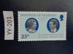 guernsey - huwelijk anne en mark / postfris 1973 (yy-201), Ophalen of Verzenden, Overige landen, Postfris