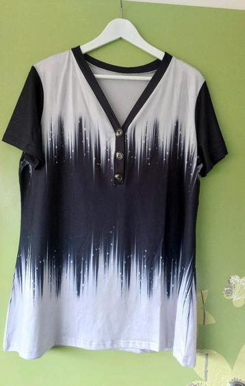 Nieuw Shirt, maat 52. Zwart/wit. beschikbaar voor biedingen