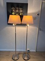 2 x RVS Staande lamp met leeslampje, Ophalen, 150 tot 200 cm