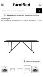 Marmeren zwarte Salon tafels en eettafel, Huis en Inrichting, Tafels | Salontafels, Ophalen, Overige materialen, Gebruikt, 50 tot 100 cm