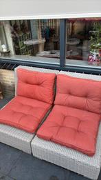 2 loungestoelen incl 8 kussens, Ophalen, Wicker, 2 zitplaatsen