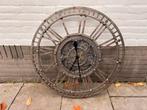 Grote Industriële Wandklok met Tandwielen dia 90cm, Ophalen, Gebruikt, Analoog, Wandklok