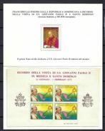 Dominica Mi. 1214 + velletje Paus Johannes Paulus II, Postzegels en Munten, Ophalen of Verzenden, Midden-Amerika, Postfris