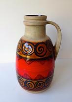 Keramiek vaas met oor rood spiralen Scheurich Germany 1301-g, Ophalen of Verzenden
