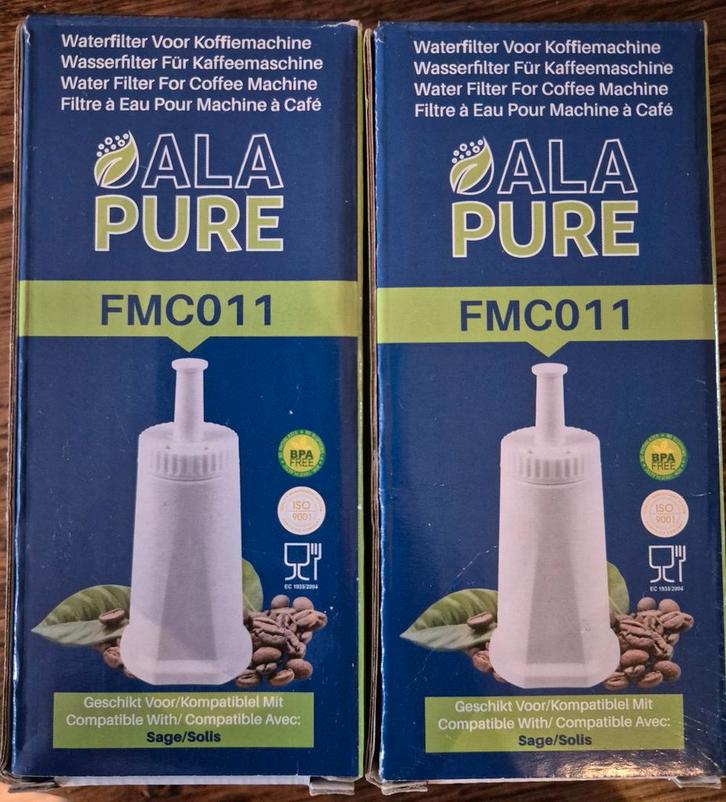 Ala Pure FMC011 Waterfilter voor Koffiemachine, Witgoed en Apparatuur, Koffiezetapparaten, Nieuw, Koffiemachine, Afneembaar waterreservoir