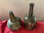 Twee x antieke flessen Kattekop en Paardenhoef!, Antiek en Kunst, Antiek | Glas en Kristal, Ophalen of Verzenden
