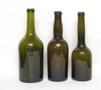 3 antieke wijnflessen., Antiek en Kunst, Ophalen of Verzenden