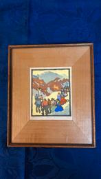 De Processie van Robert A Saurwein, Antiek en Kunst, Kunst | Schilderijen | Klassiek, Ophalen of Verzenden