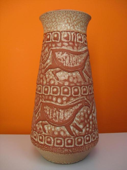 retro vintage fat lava vaas Carstens West Germany 1970s, Huis en Inrichting, Woonaccessoires | Vazen, Zo goed als nieuw, Overige kleuren