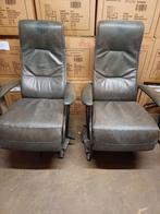 Gealux Relaxfauteuils - Vintage Leer, Verstelbaar, Huis en Inrichting, Ophalen, Gebruikt, Twee, Bruin