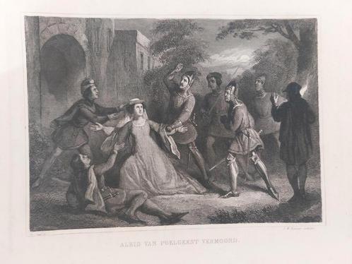 48 / Aleid van Poelgeest vermoord in Den Haag, Antiek en Kunst, Kunst | Etsen en Gravures, Ophalen of Verzenden