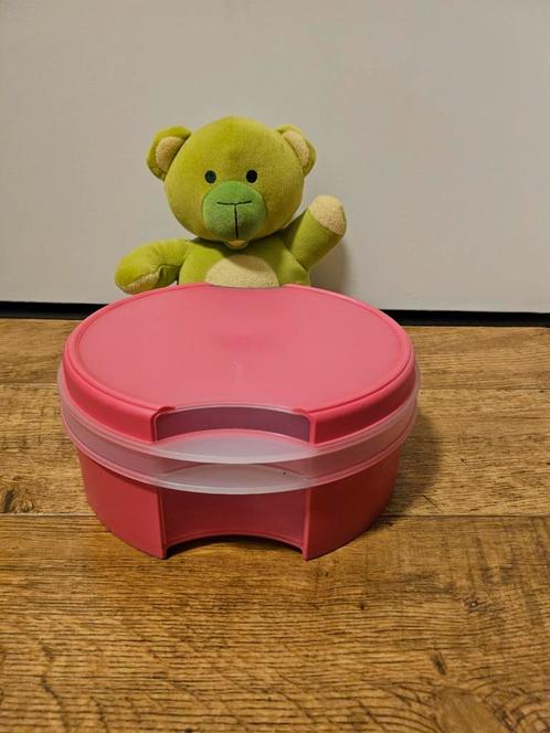 Tupperware vensterdoos koektrommel roze €22,50, Huis en Inrichting, Keuken | Tupperware, Zo goed als nieuw, Bus of Trommel, Ophalen of Verzenden