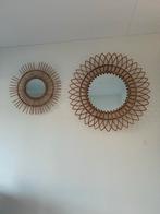 Bohemian Ibiza Spiegel - Zon/Bloem Design, Huis en Inrichting, Woonaccessoires | Spiegels, Ophalen, Minder dan 50 cm, Rond, Zo goed als nieuw