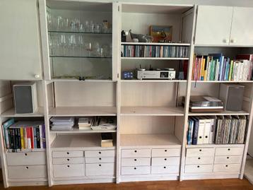 Grote complete Lundia kast stellingkast in marma wit beschikbaar voor biedingen