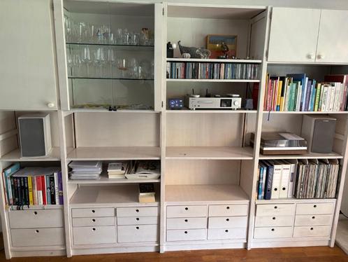 Grote complete Lundia kast stellingkast in marma wit, Huis en Inrichting, Kasten | Stellingkasten, Gebruikt, Ophalen