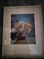 Bloemenstilleven in lijst - B.J.H. van Geel 1948, Antiek en Kunst, Kunst | Tekeningen en Foto's, Ophalen