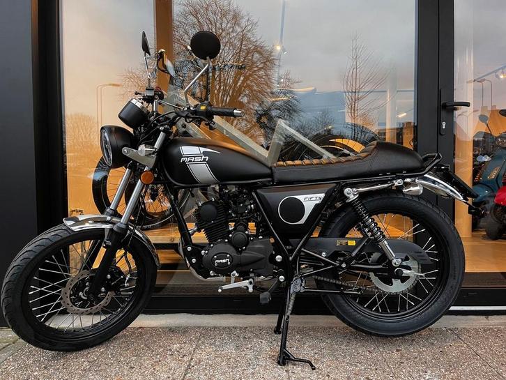 Mash Fifty 50 | Brommer | Mat Zwart | 4T | Op Voorraad, Fietsen en Brommers, Brommers | Overige merken