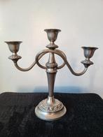 Antieke kandelaar 3-arms - vintage, Antiek en Kunst, Ophalen of Verzenden