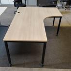 Hoekbureau Zwart Licht Eiken B200/80xD140/80 Rechts, Huis en Inrichting, Bureaus, Ophalen of Verzenden, Gebruikt, Bureau