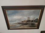 H.c.kranenburg Haven met molen, Antiek en Kunst, Kunst | Schilderijen | Klassiek, Ophalen of Verzenden