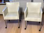 Gelderland Lucca 6772 Eetkamerstoelen, Ophalen, Twee, Wit, Leer