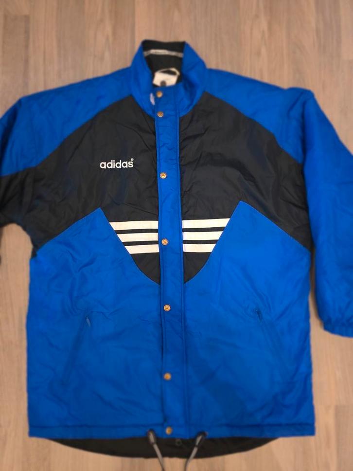 Vintage Adidas jas uit 1994 - Zeldzaam! Maat D7 L/XL, Kleding | Heren, Sportkleding, Gedragen, Algemeen, Maat 52/54 (L), Blauw